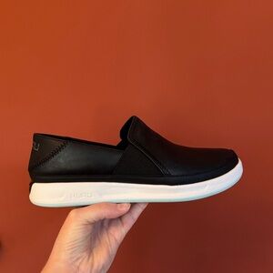 KURU Black and White Women's Loafers